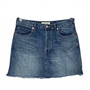 Free People - Women's Rugged A-Line Denim Mini Skirt Size 31